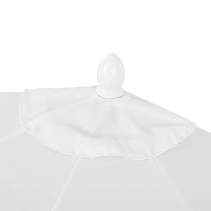 Terrace 9 ft. Coastal Scalloped Space-Saving Balcony Half Patio Umbrella with