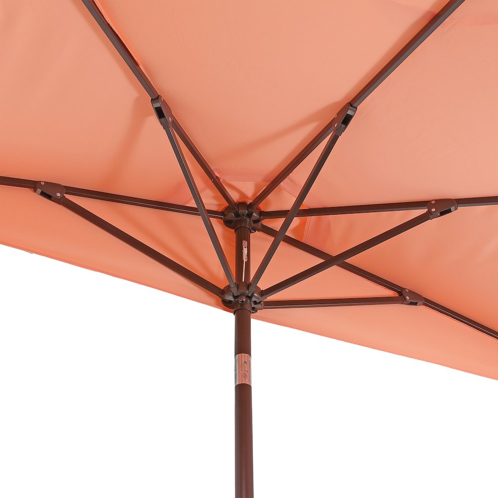 Terrace 9 ft. Coastal Scalloped Space-Saving Balcony Half Patio Umbrella with