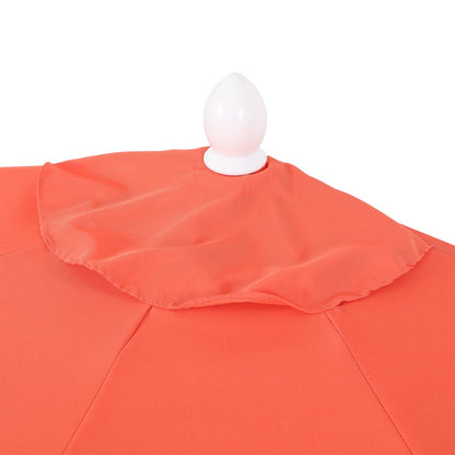 Terrace 9 ft. Coastal Scalloped Space-Saving Balcony Half Patio Umbrella with