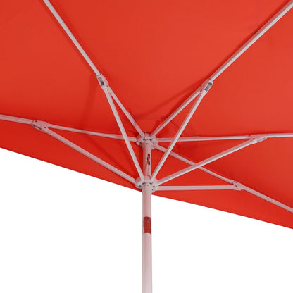 Terrace 9 ft. Coastal Scalloped Space-Saving Balcony Half Patio Umbrella with