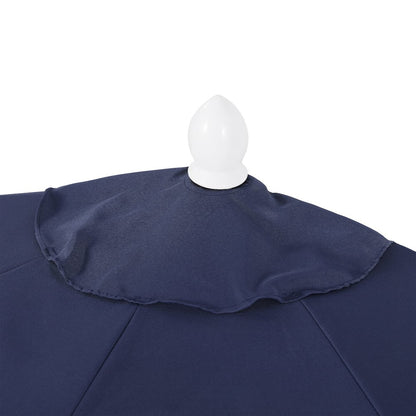 Terrace 9 ft. Coastal Scalloped Space-Saving Balcony Half Patio Umbrella with