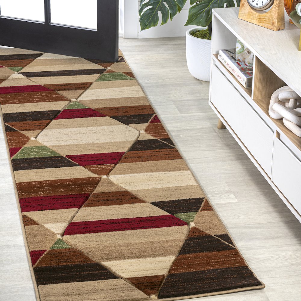 Kehoe Retro Diamonds Geometric Area Rug