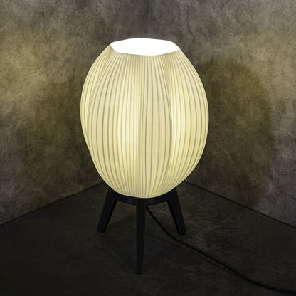 Wavy Modern Contemporary Plant-Based Pla 3D Printed Dimmable Led Table Lamp