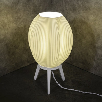 Plant-Based Pla 3D Printed Dimmable Led Table Lamp, White