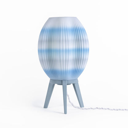 Plant-Based Pla 3D Printed Dimmable Led Table Lamp, Blue/White