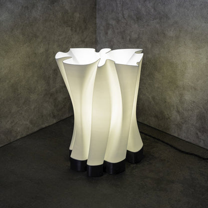 Bohemian Plant-Based Pla 3D Printed Dimmable Led Table Lamp, White/Black