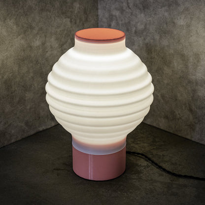 Traditional Plant-Based Pla 3D Printed Dimmable Led Table Lamp, White/Hot
