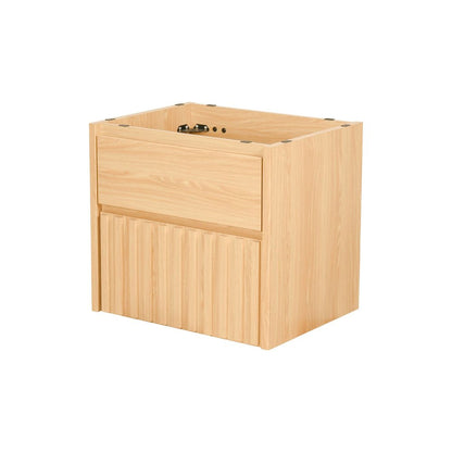 Sherwin 24 in. W Slatted 2-Drawer Wall-Mounted Floating Bathroom Vanity Cabinet