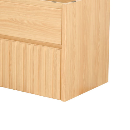 Sherwin 30 in. W Slatted 2-Drawer Wall-Mounted Floating Bathroom Vanity Cabinet
