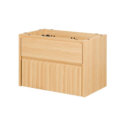 Sherwin 30 in. W Slatted 2-Drawer Wall-Mounted Floating Bathroom Vanity Cabinet