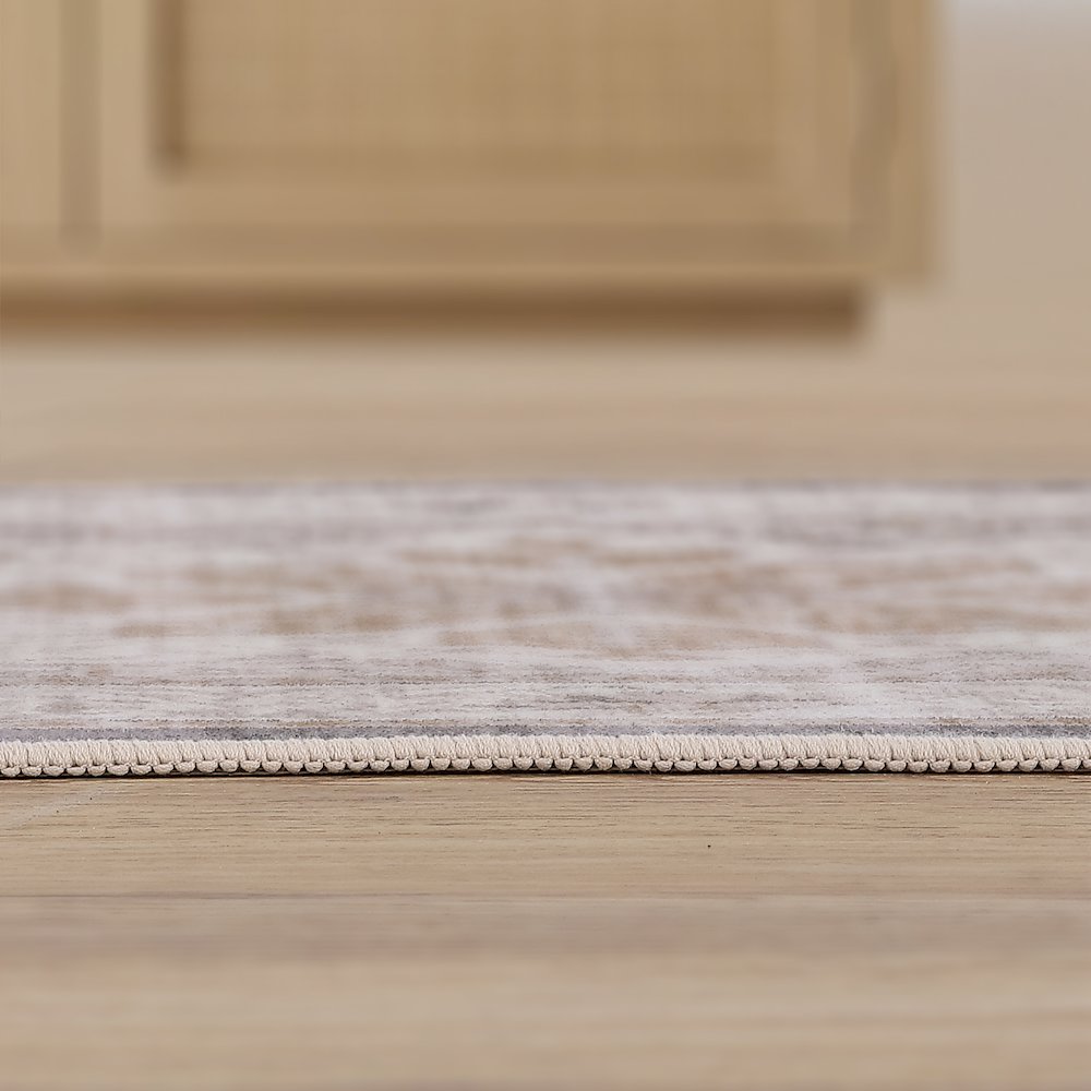 Eleanor Vintage Medallion Border Cream/Beige Area Rug