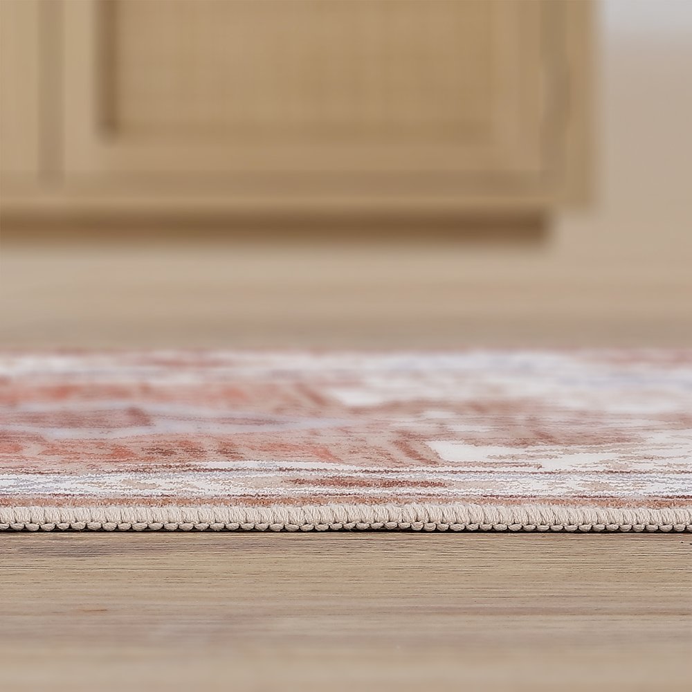Eleanor Vintage Medallion Border Cream/Terra Area Rug
