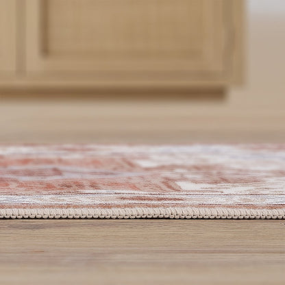 Eleanor Vintage Medallion Border Cream/Terra Area Rug