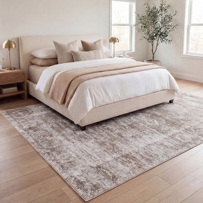 Arabella Vintage Floral Border Beige/Cream Area Rug