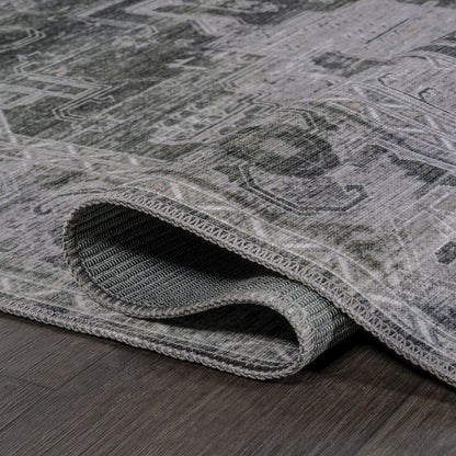 Alanya Ornate Medallion Machine-Washable Runner Rug