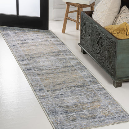 Alanya Ornate Medallion Machine-Washable Runner Rug