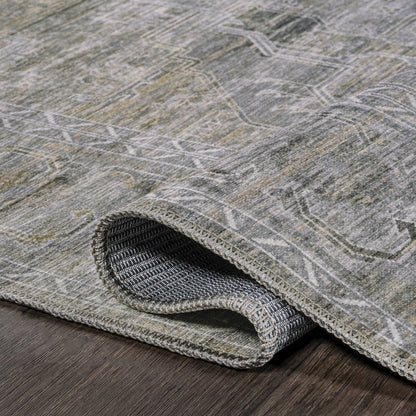 Alanya Ornate Medallion Machine-Washable Runner Rug