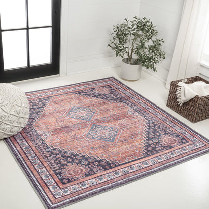 Dalyan Geometric Medallions Machine-Washable Area Rug