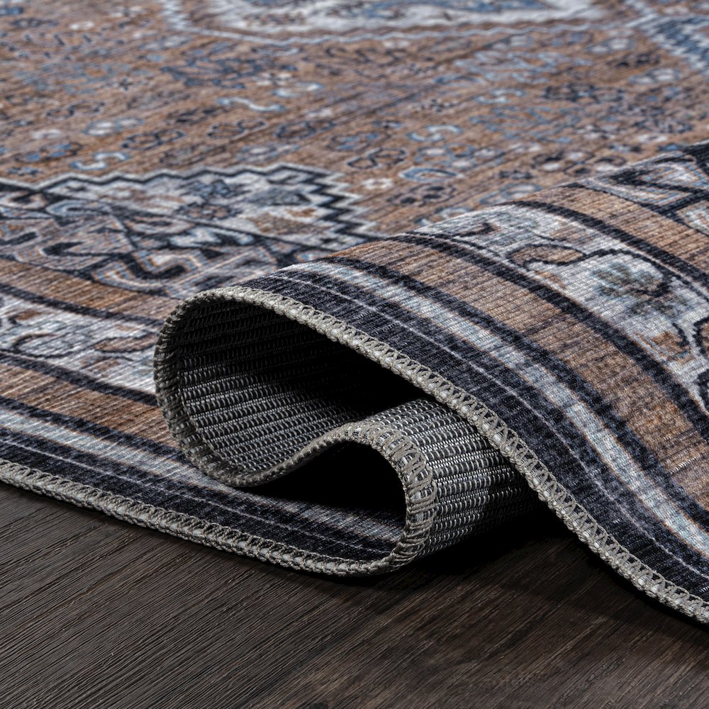 Dalyan Geometric Medallions Machine-Washable Runner Rug