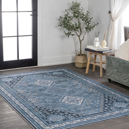 Dalyan Geometric Medallions Machine-Washable Area Rug