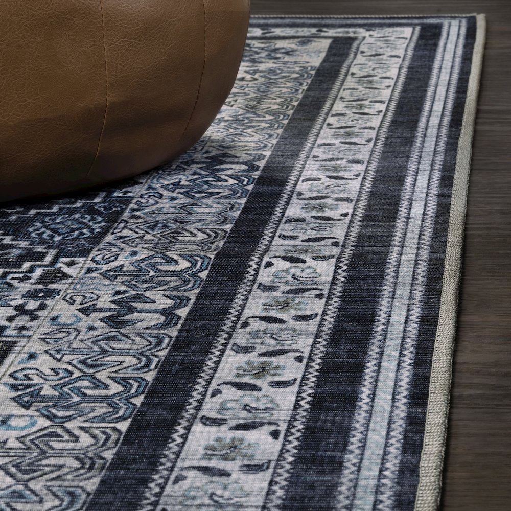 Dalyan Geometric Medallions Machine-Washable Runner Rug