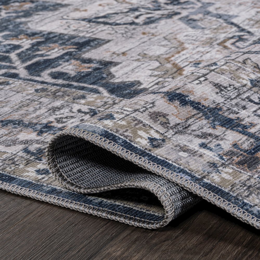 Didim Boho Gray Medallion Machine-Washable Runner Rug