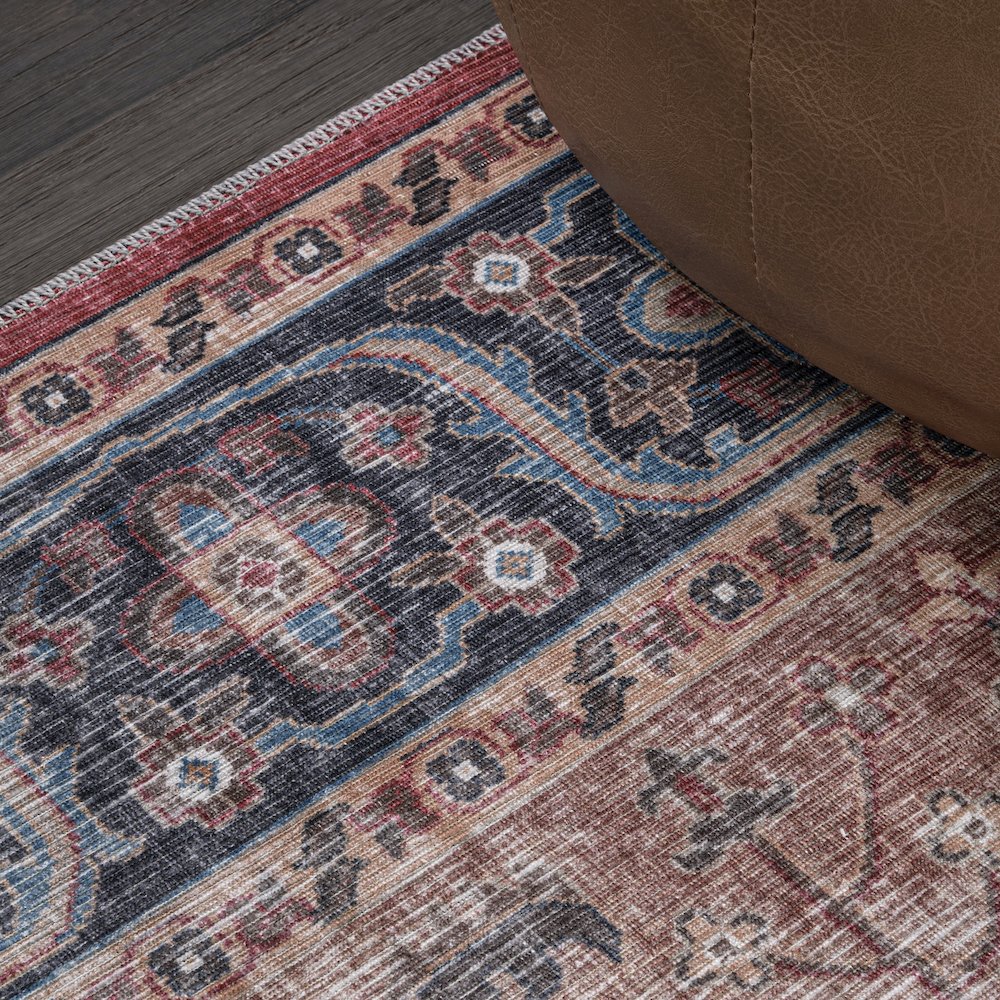 Alacati Ogee Medallion Machine-Washable Runner Rug