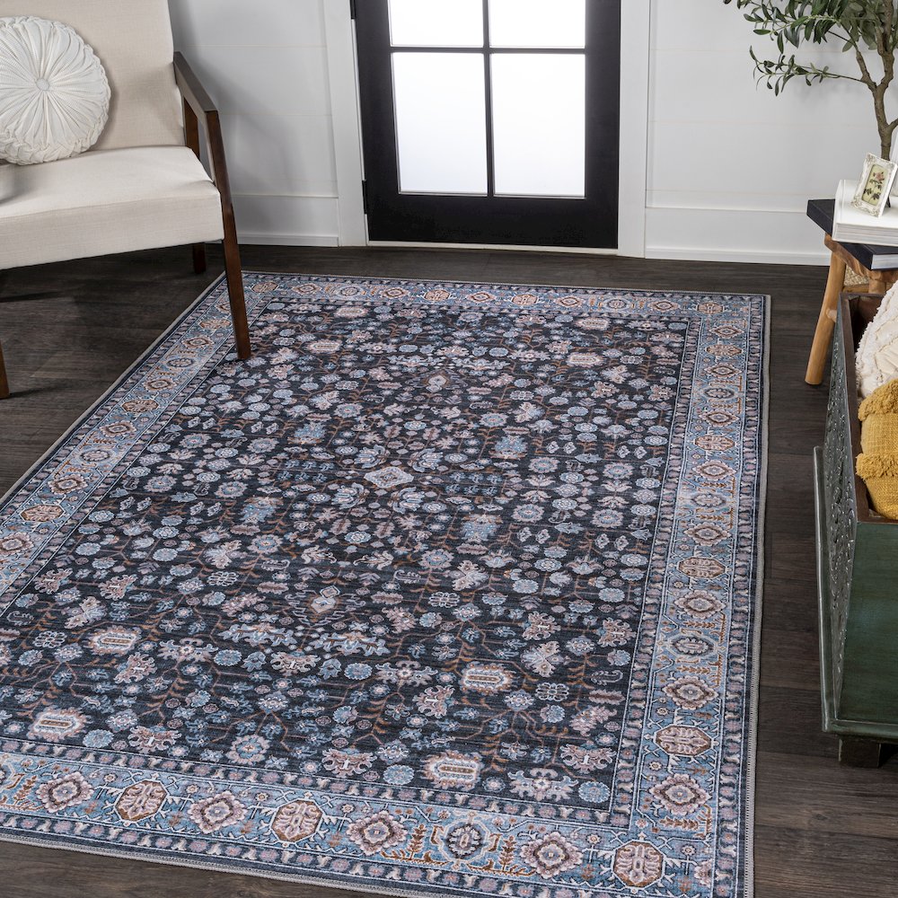 Kemer All-Over Persian Machine-Washable Area Rug