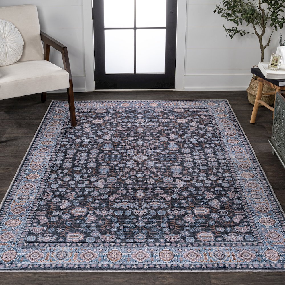 Kemer All-Over Persian Machine-Washable Area Rug