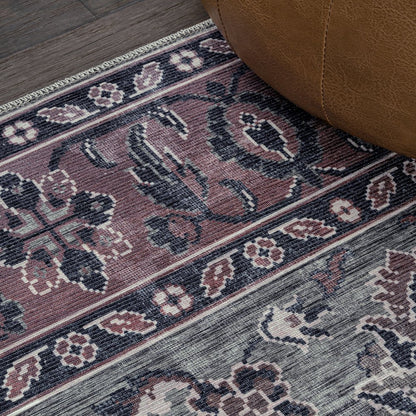 Victoria Ornate Persian All-Over Machine-Washable Runner Rug