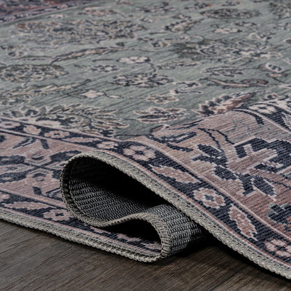 Victoria Ornate Persian All-Over Machine-Washable Runner Rug