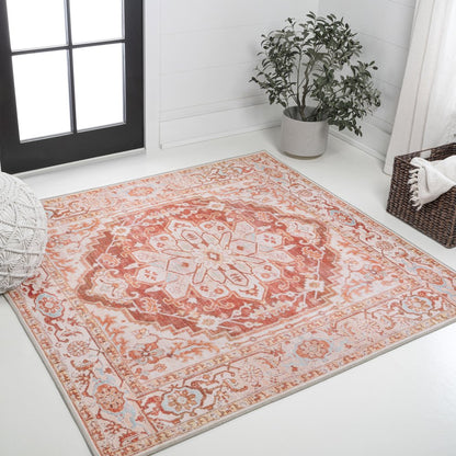 Asa Ornate Medallion Machine-Washable Area Rug