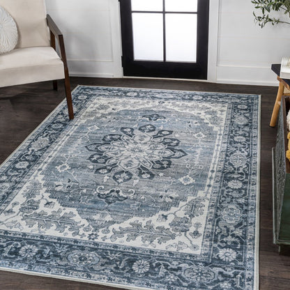 Asa Ornate Medallion Machine-Washable Area Rug
