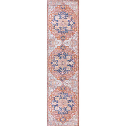 Maris Ornate Medallion Washable Indoor/Outdoor Area Rug