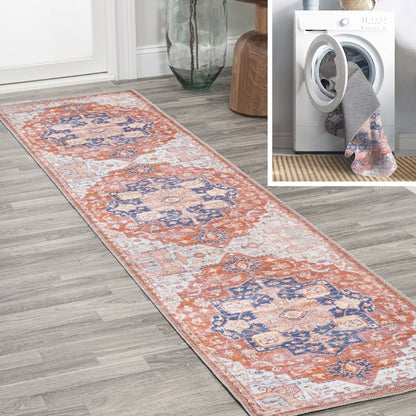 Maris Ornate Medallion Washable Indoor/Outdoor Area Rug
