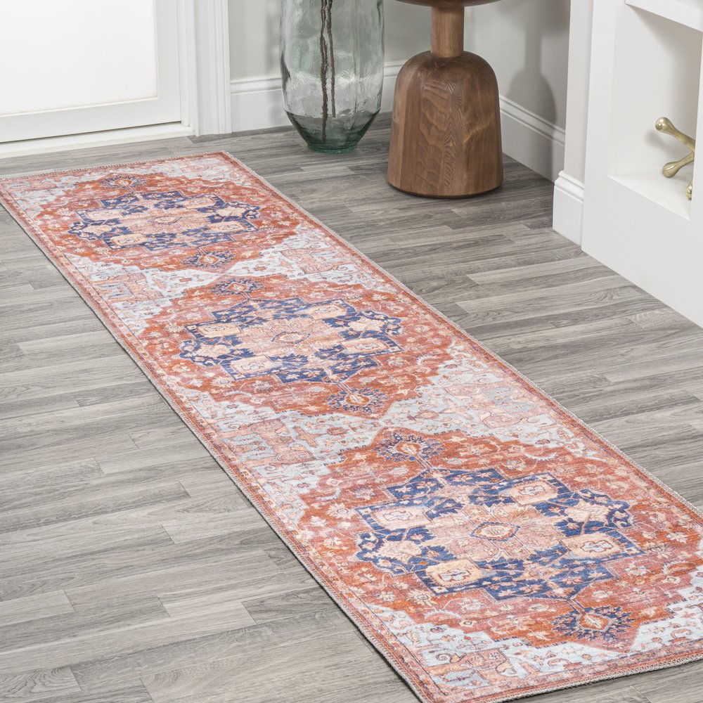 Maris Ornate Medallion Washable Indoor/Outdoor Area Rug