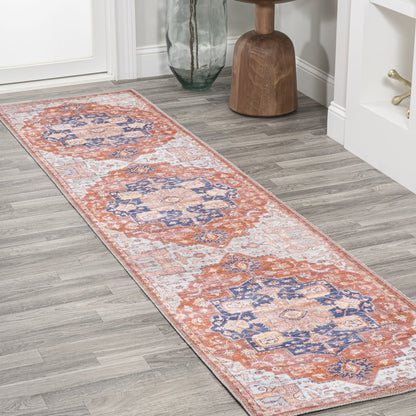 Maris Ornate Medallion Washable Indoor/Outdoor Area Rug