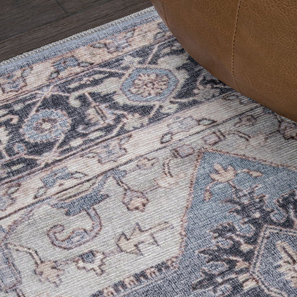 Maris Ornate Medallion Machine-Washable Runner Rug