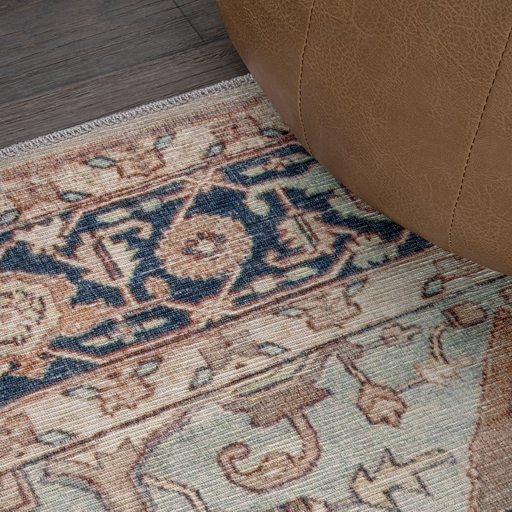 Maris Ornate Medallion Machine-Washable Runner Rug