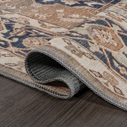 Maris Ornate Medallion Machine-Washable Runner Rug