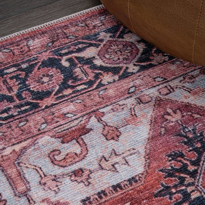 Maris Ornate Medallion Machine-Washable Runner Rug