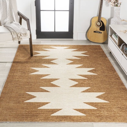 Chayton Minimalist Geometric Machine Washable Area Rug