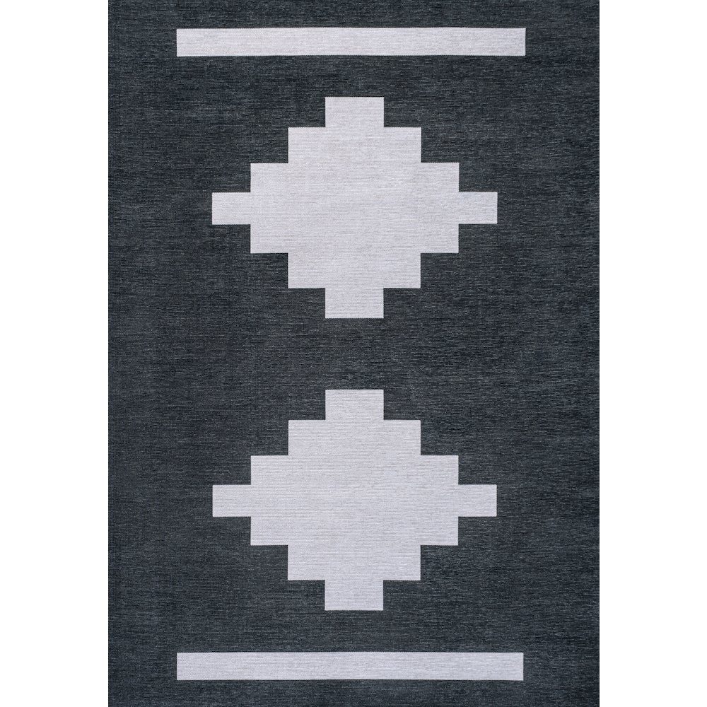 Adriel Geometric Medallion Machine-Washable Area Rug