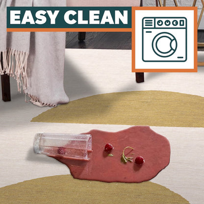 Luola Minimalist Geometric Machine Washable Area Rug