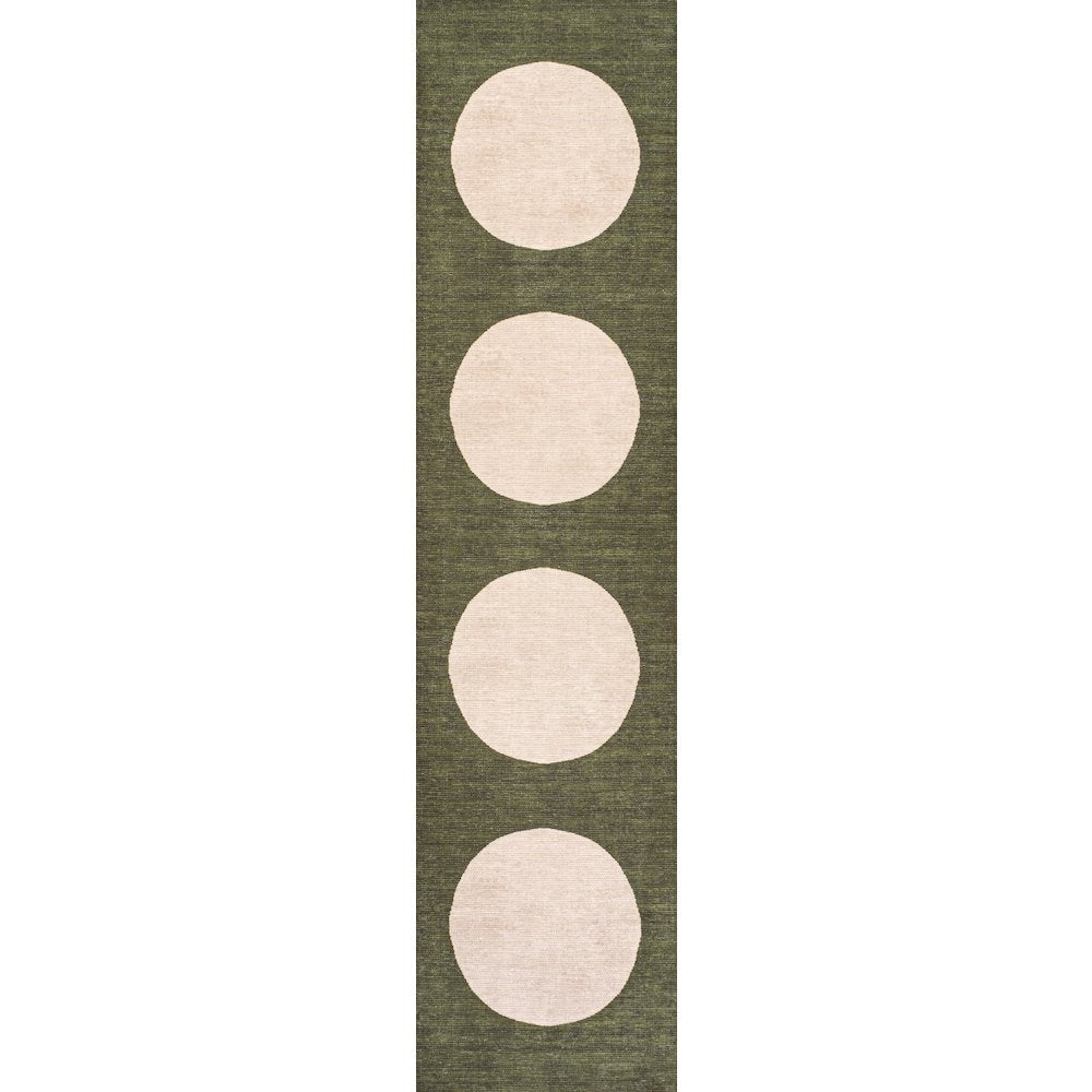 Cirkel Minimalist Geometric Dot Machine Washable Area Rug