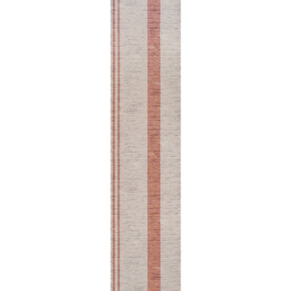 Raita Modern Distressed Stripe Machine Washable Area Rug