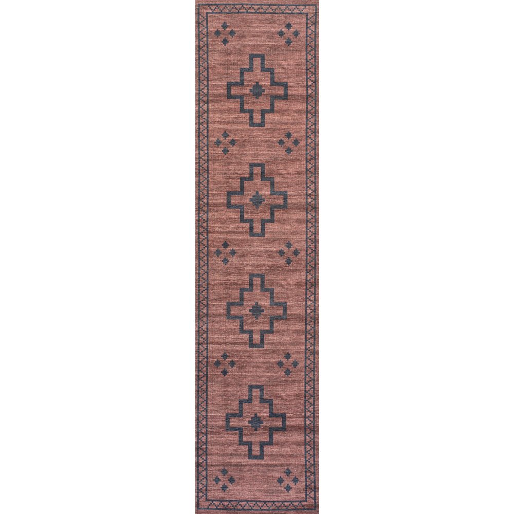 Korsa Geometric Medallion Machine Washable Area Rug
