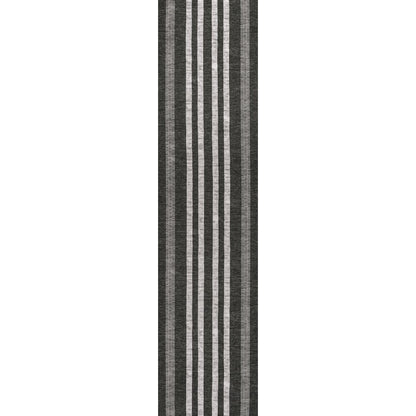 Vichy Geometric Striped Machine Washable Area Rug