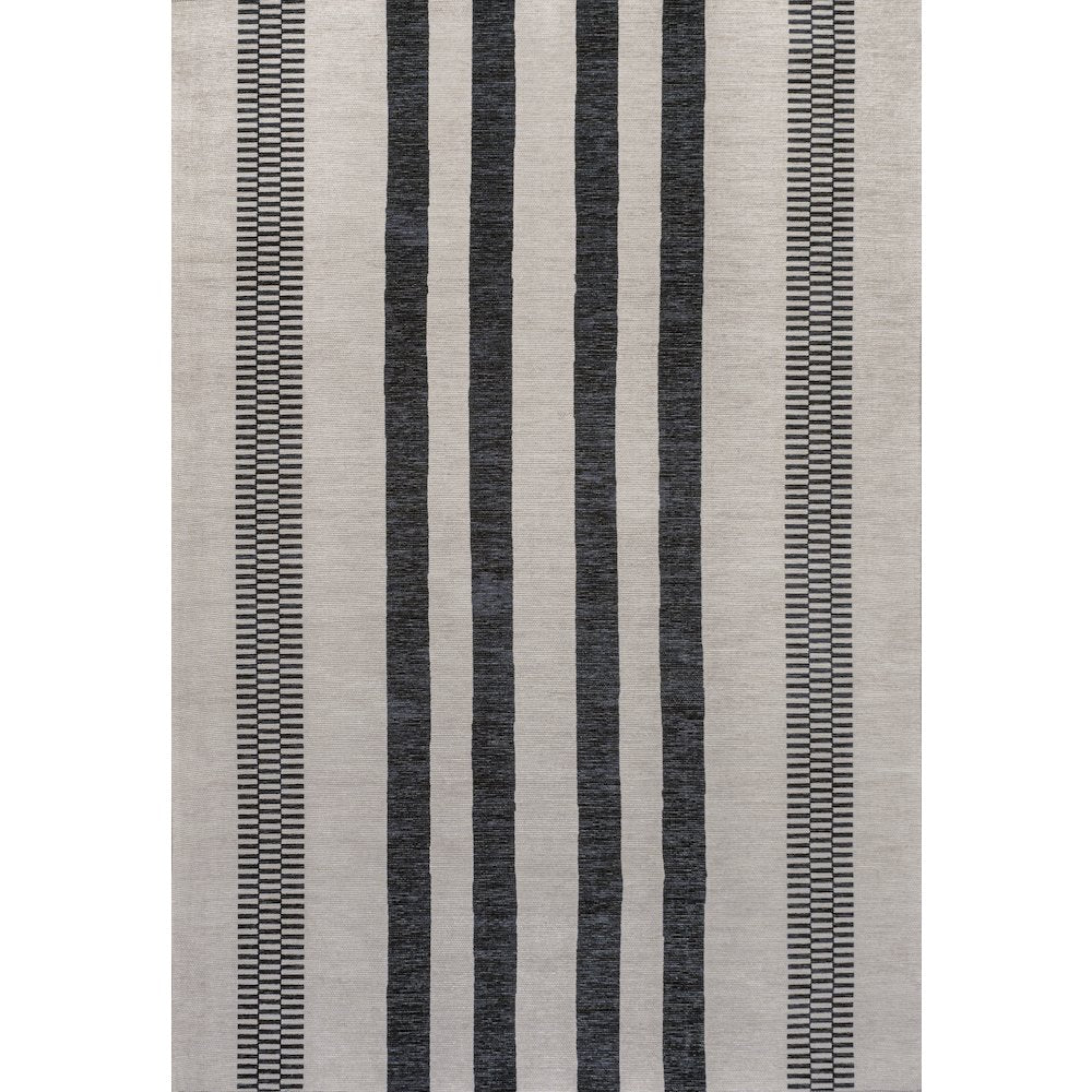 Vichy Geometric Striped Machine Washable Area Rug