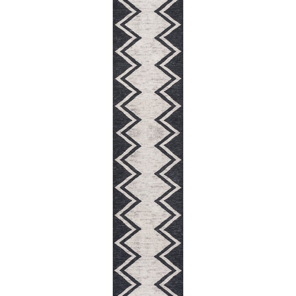Siksak Modern Chevron Border Area Rug
